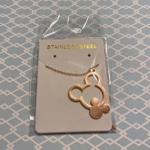 Rose Gold Mickey Mouse Necklace